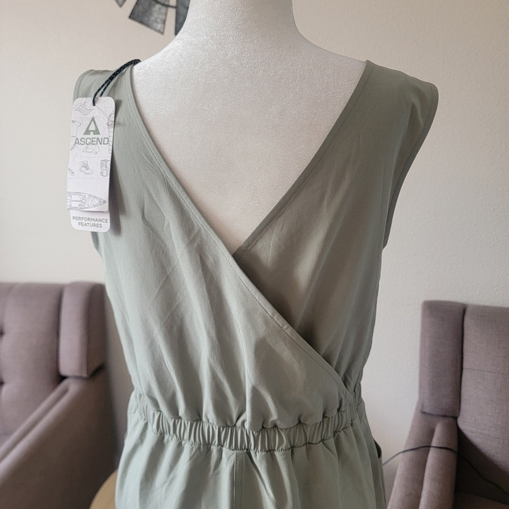 Ascend Stretch Woven Dress for Ladies - Seagrass Outdoor Dress - PSmall.. - Picture 10 of 16